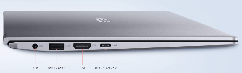 Cạnh trái của chiếc ZenBook 14