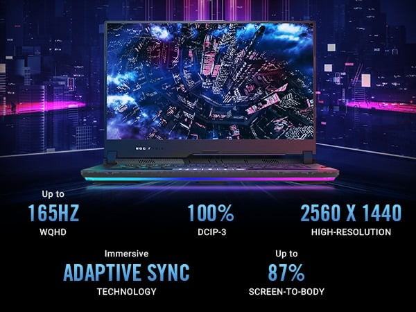 Màn hình độ phân giải 2K, tần số quét 165Hz