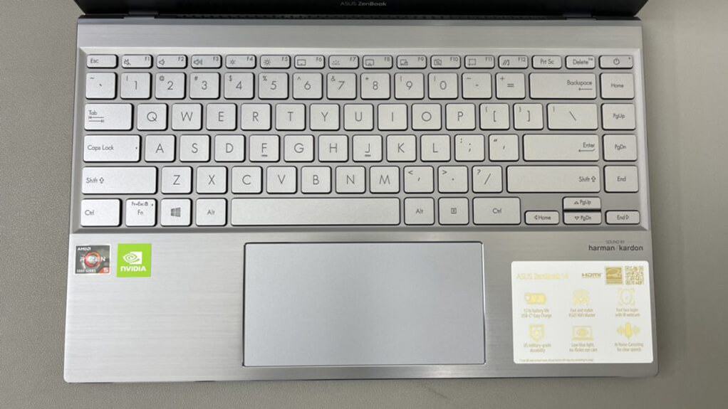 Bàn phím tràn viền của Asus ZenBook Q408UG