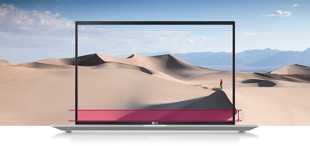 Màn hình viền siêu mỏng của LG Gram 16 2021