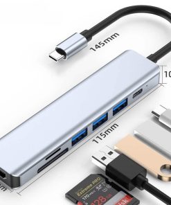 Adapter Type-C 7-in-1, Support 4K Display