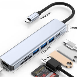 Adapter Type-C 7-in-1, Support 4K Display
