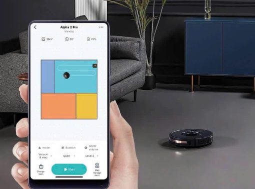 Robot hút bụi, lau nhà XIAOMI Viomi Alpha 2 Pro, tự đổ rác, bản quốc tế - Ảnh 3