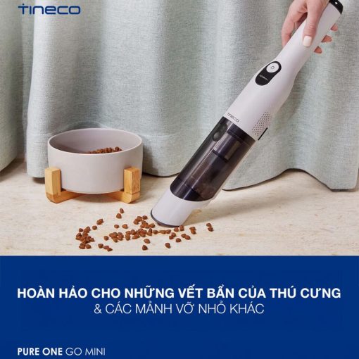 Tineco GO Mini không dây, thể hiện sự linh hoạt khi làm sạch các khu vực khó tiếp cận.