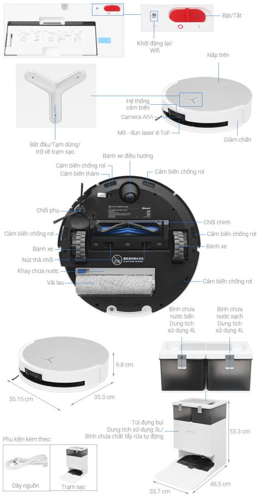 Robot hút bụi Ecovacs Deebot X8 PRO OMNI - Ảnh 8