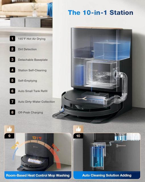 Robot hút bụi Ecovacs Deebot X9 PRO OMNI - Ảnh 9